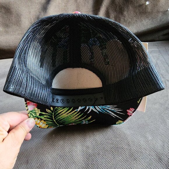NWT Snap On Tropical Trucker Brimmed Adjustable Hat One Size - Picture 8 of 13